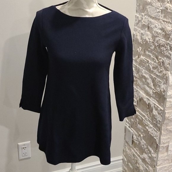 NWT COS navy boatneck wool blend sweater - Picture 1 of 7